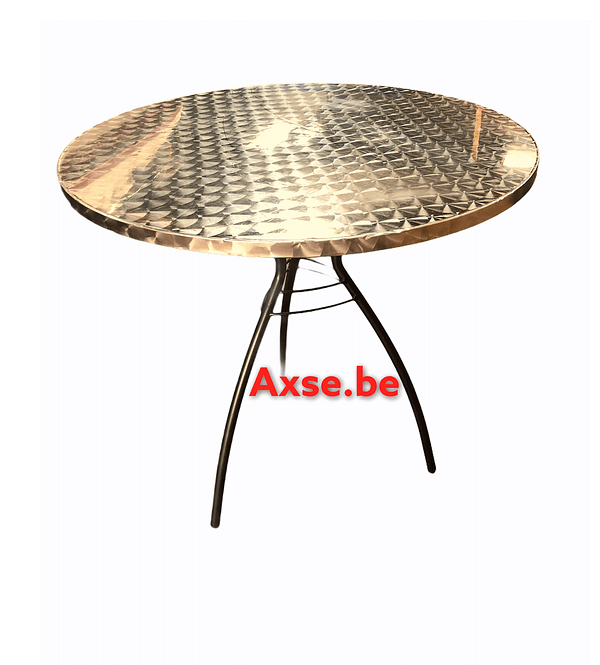 Ronde tafel huren 80cm Metal look